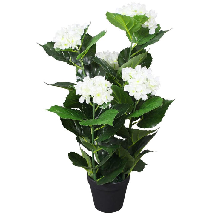 Kunst hortensia plant met pot 60 cm wit - Griffin Retail