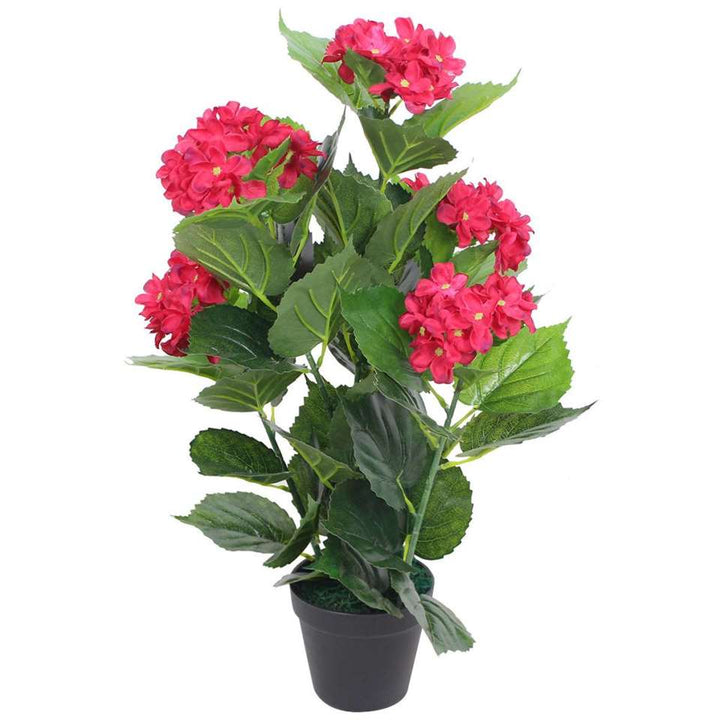 Kunst hortensia plant met pot 60 cm wit - Griffin Retail