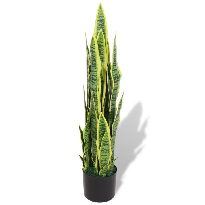 Kunst sanseveria plant met pot 90 cm groen - Griffin Retail