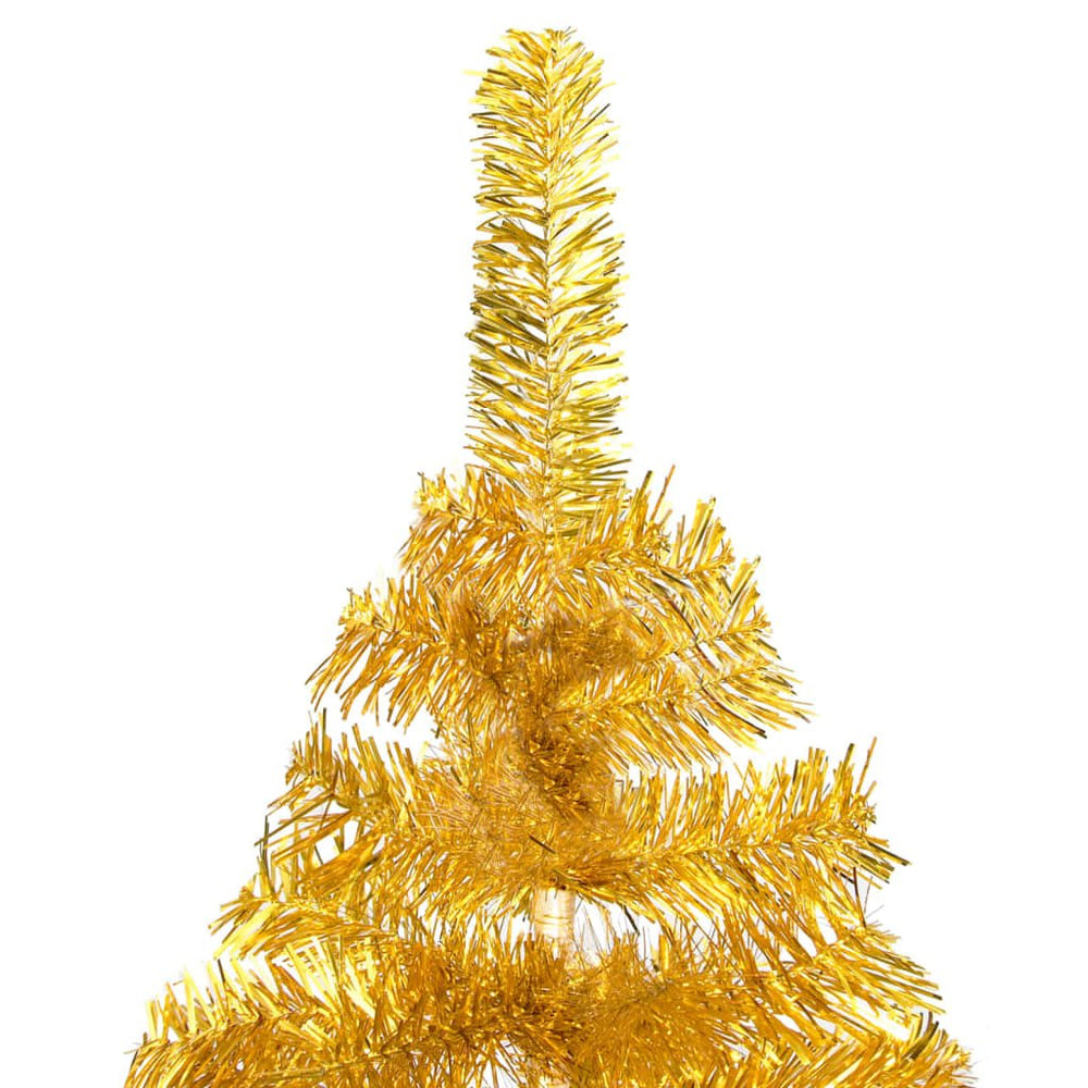 Kunstkerstboom met LED's en kerstballen 120 cm PET goudkleurig - Griffin Retail