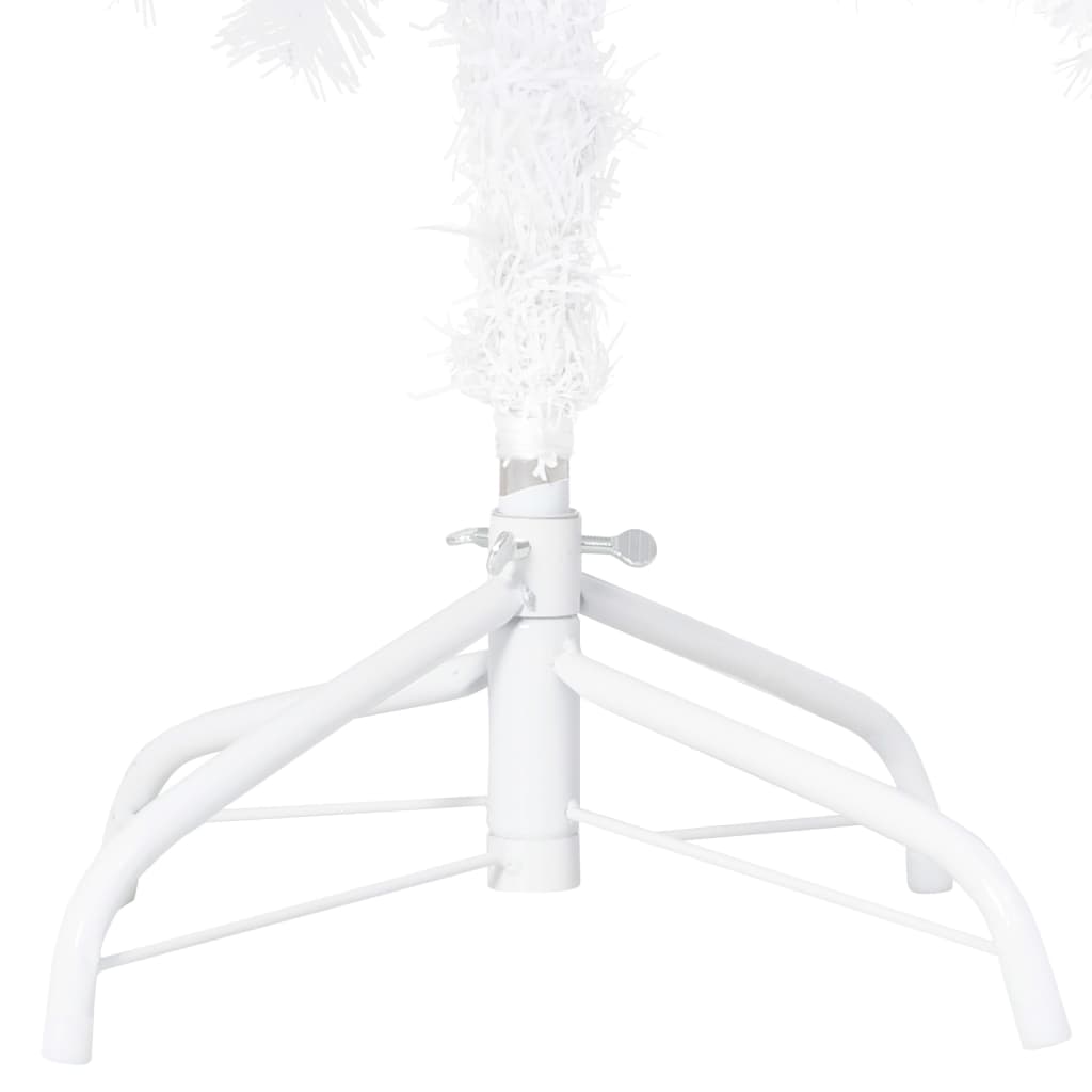 Kunstkerstboom met LED's en kerstballen 210 cm PVC wit - Griffin Retail