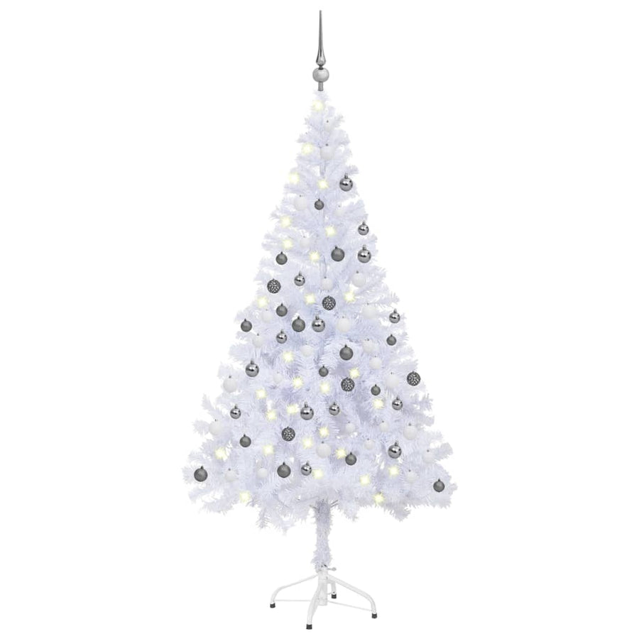 Kunstkerstboom met LED's en kerstballen 230 takken 120 cm - Griffin Retail
