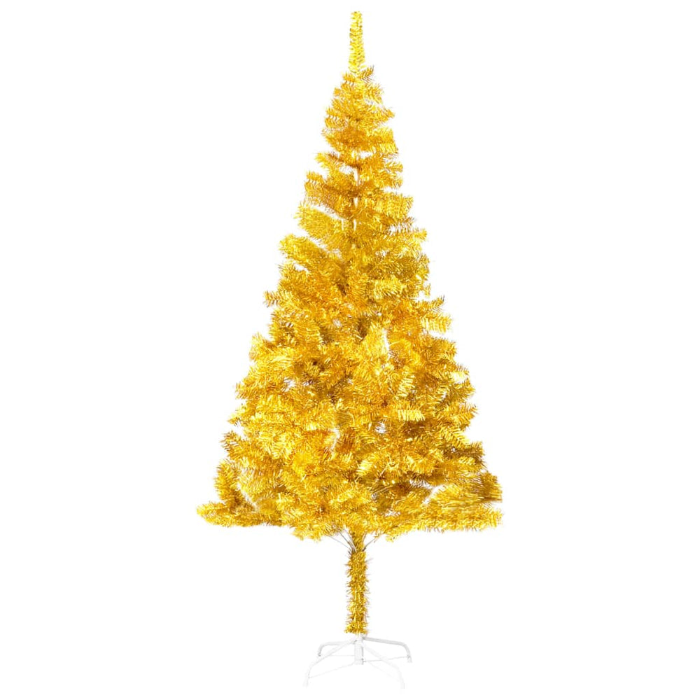 Kunstkerstboom met LED's en kerstballen 240 cm PET goudkleurig - Griffin Retail