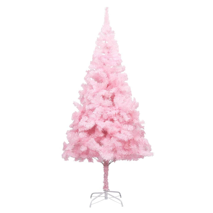 Kunstkerstboom met LED's en kerstballen 240 cm PVC roze - Griffin Retail