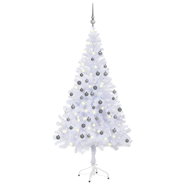 Kunstkerstboom met LED's en kerstballen 380 takken 150 cm - Griffin Retail