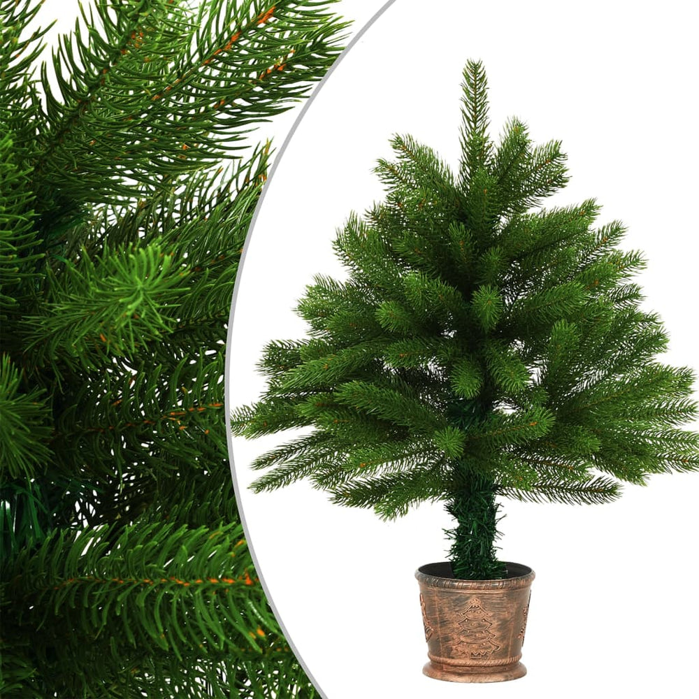 Kunstkerstboom met LED's en kerstballen 65 cm groen - Griffin Retail