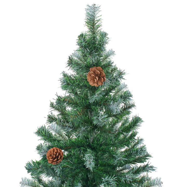 Kunstkerstboom met LED's en kerstballen en dennenappels 210 cm - Griffin Retail
