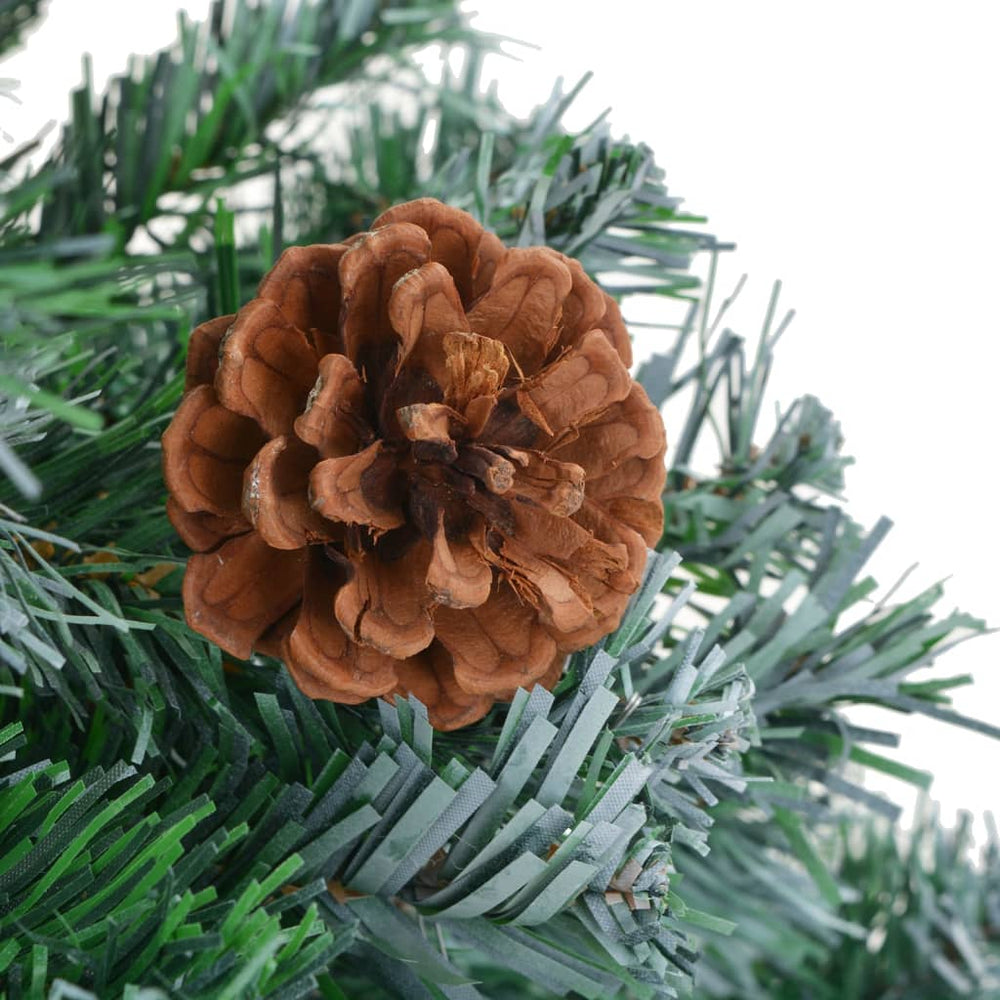 Kunstkerstboom met LED's, kerstballen en dennenappels 180 cm - Griffin Retail