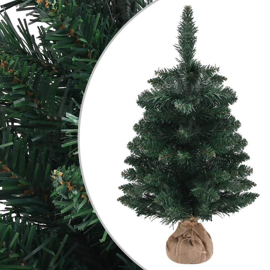 Kunstkerstboom met standaard 60 cm PVC groen - Griffin Retail