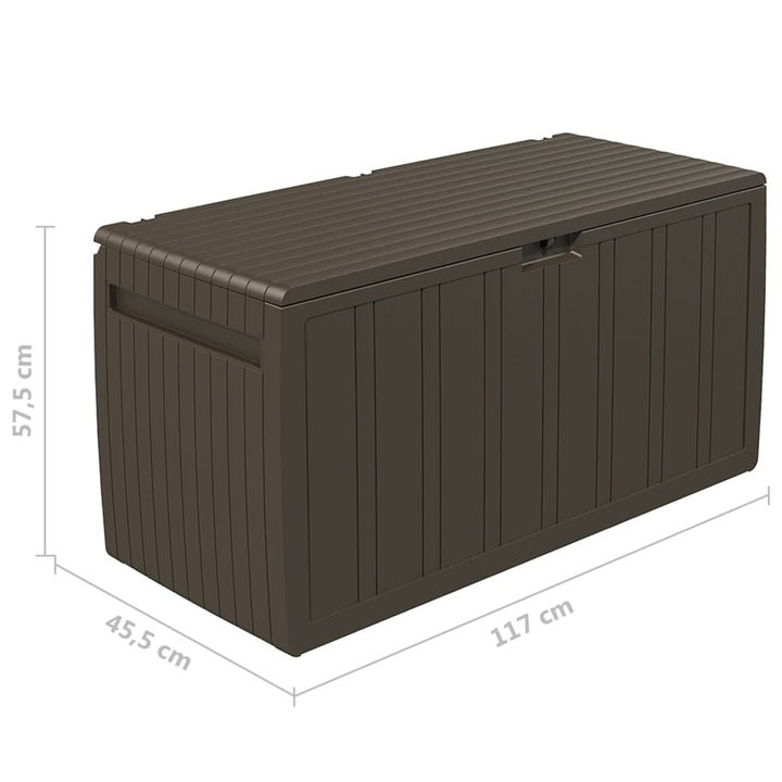 Kussenbox 117x45,5x57,5 cm 270 L bruin - Griffin Retail