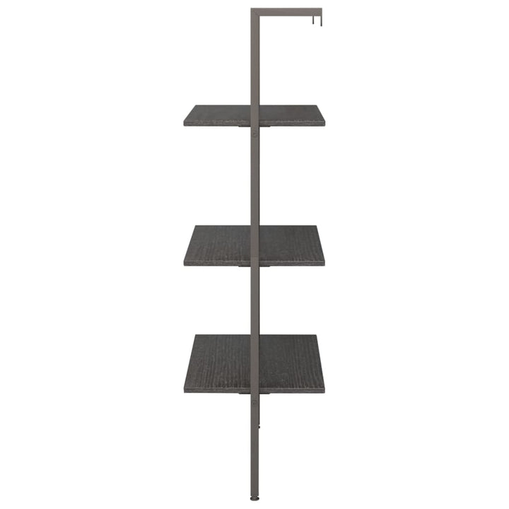 Ladderrek met 3 schappen 64x35x120,5 cm zwart - Griffin Retail