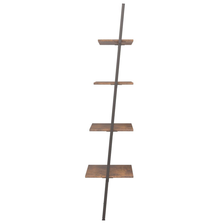 Ladderrek met 4 schappen 64x34x150,5 cm donkerbruin en zwart - Griffin Retail