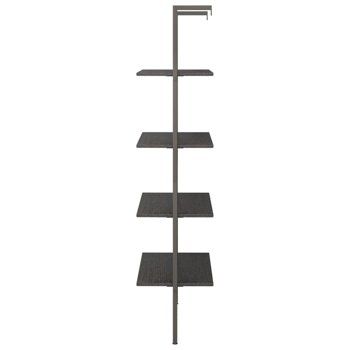 Ladderrek met 4 schappen 64x35x152,5 cm zwart - Griffin Retail