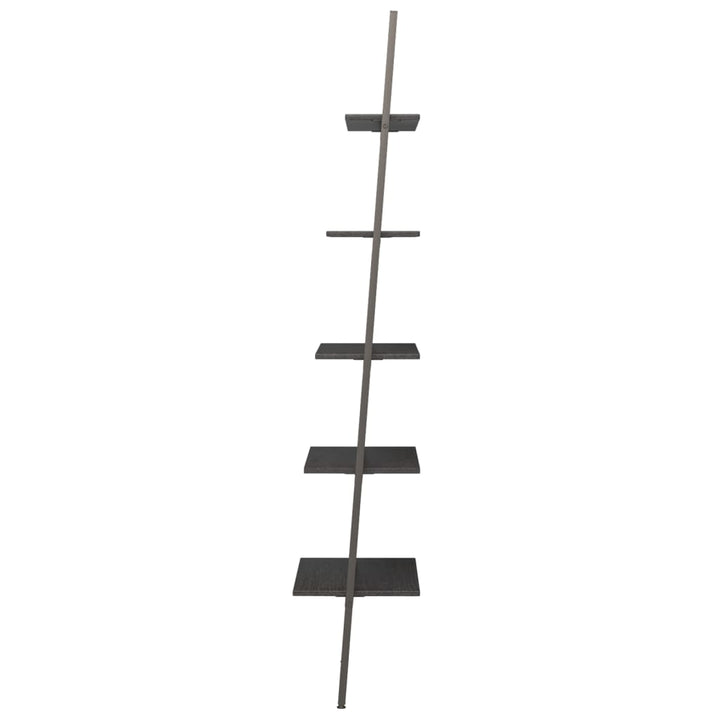 Ladderrek met 5 schappen 64x34x185,5 cm zwart - Griffin Retail