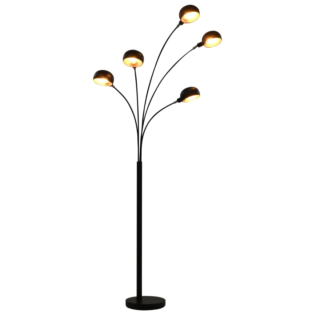 Lamp staand 5xE14 200 cm zwart en goud - Griffin Retail