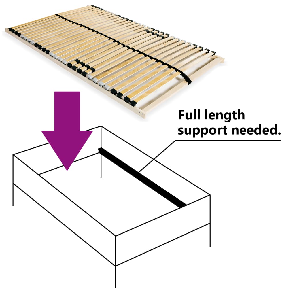 Lattenbodem met 28 latten 7 zones 120x200 cm - Griffin Retail