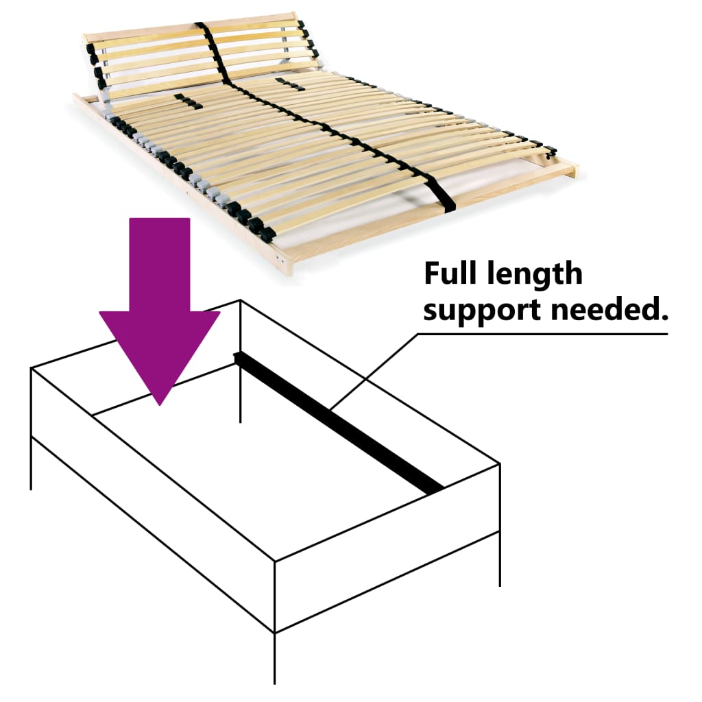 Lattenbodem met 28 latten 7 zones 120x200 cm - Griffin Retail