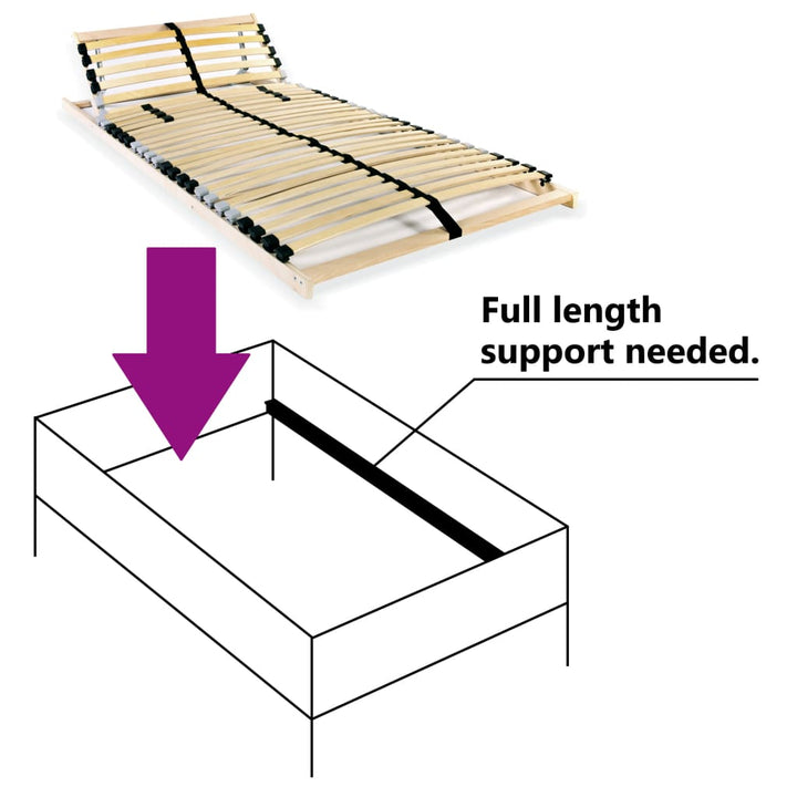 Lattenbodem met 28 latten 7 zones 70x200 cm - Griffin Retail