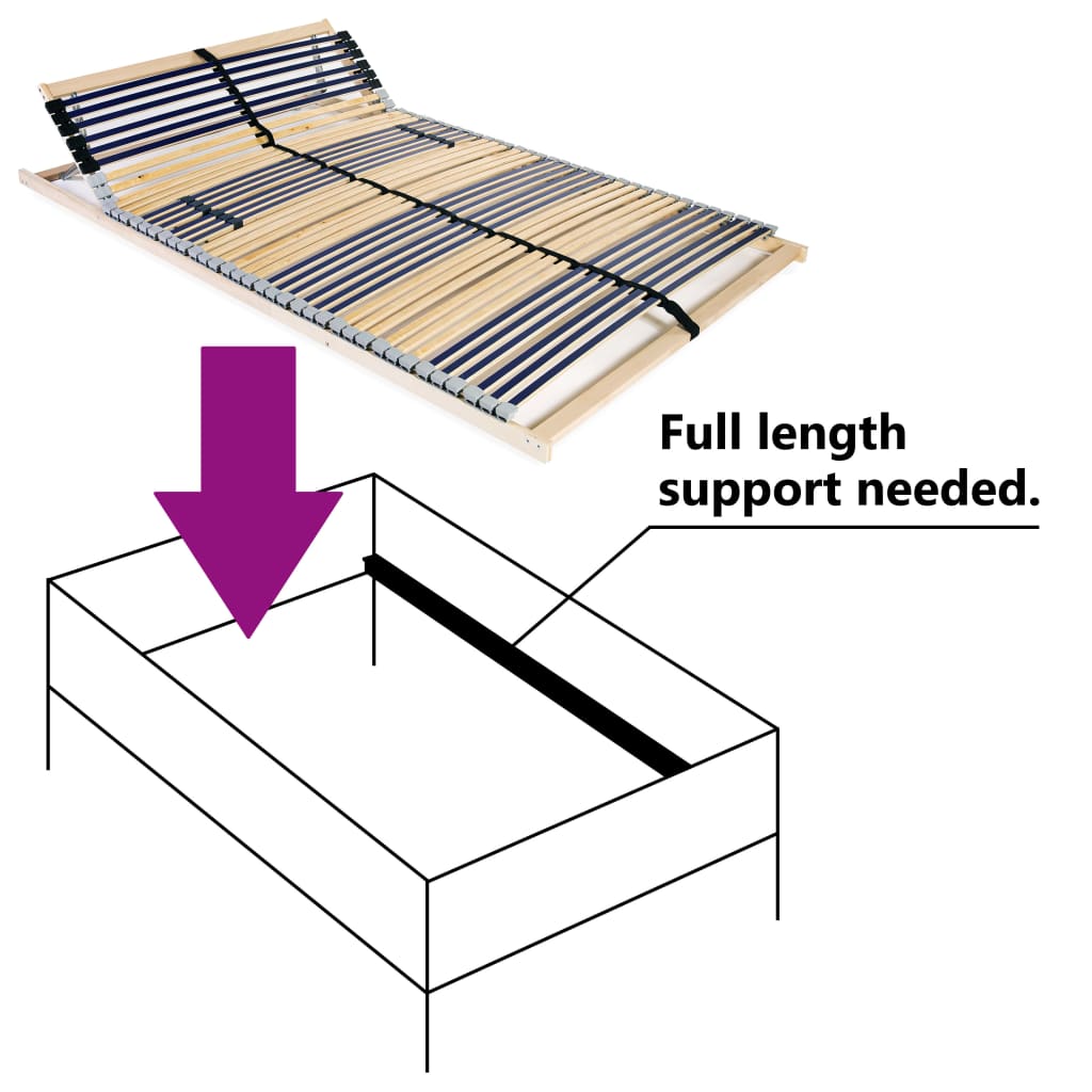 Lattenbodem met 42 latten 7 zones 140x200 cm - Griffin Retail