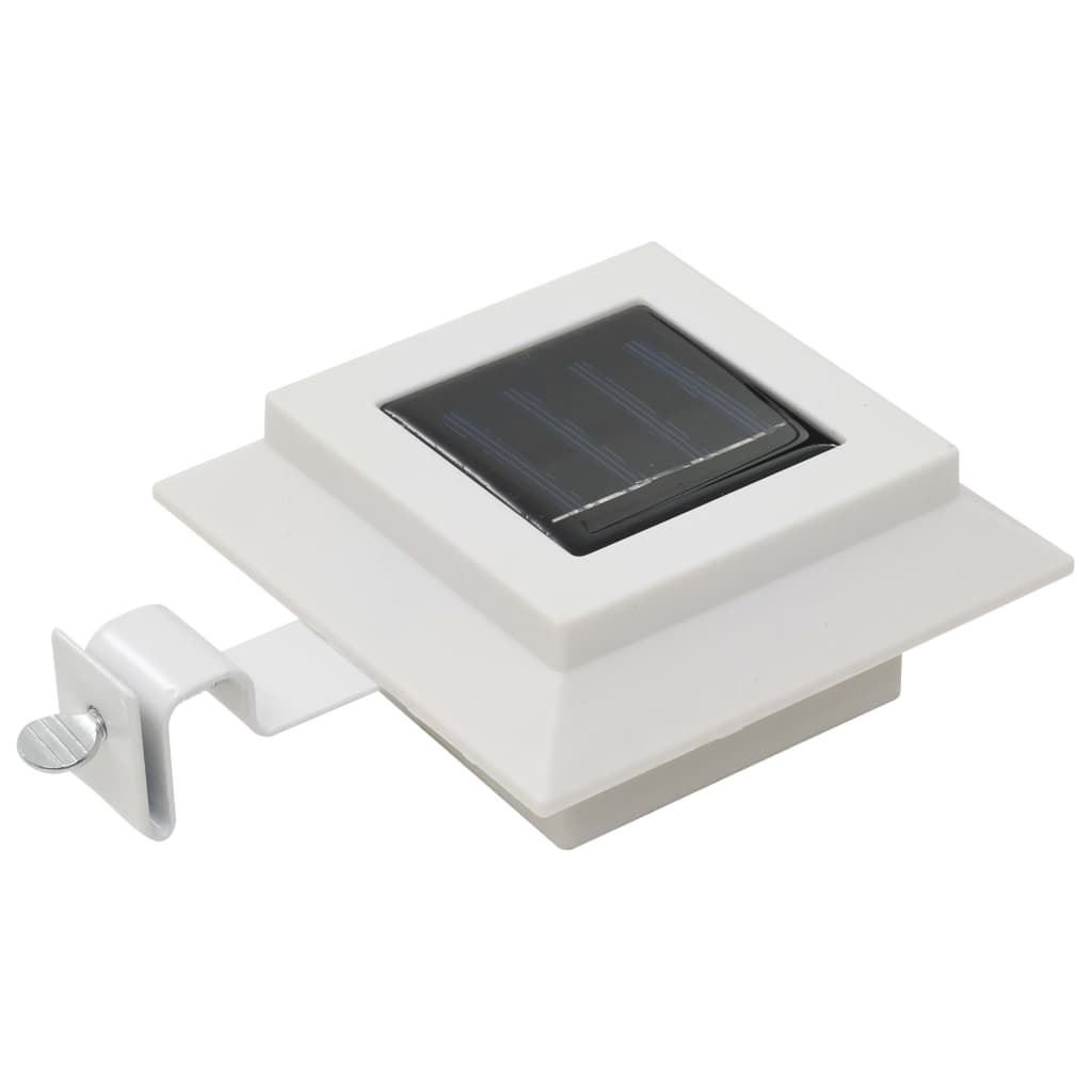 LED-solarlampen vierkant 12 cm wit 6 st - Griffin Retail