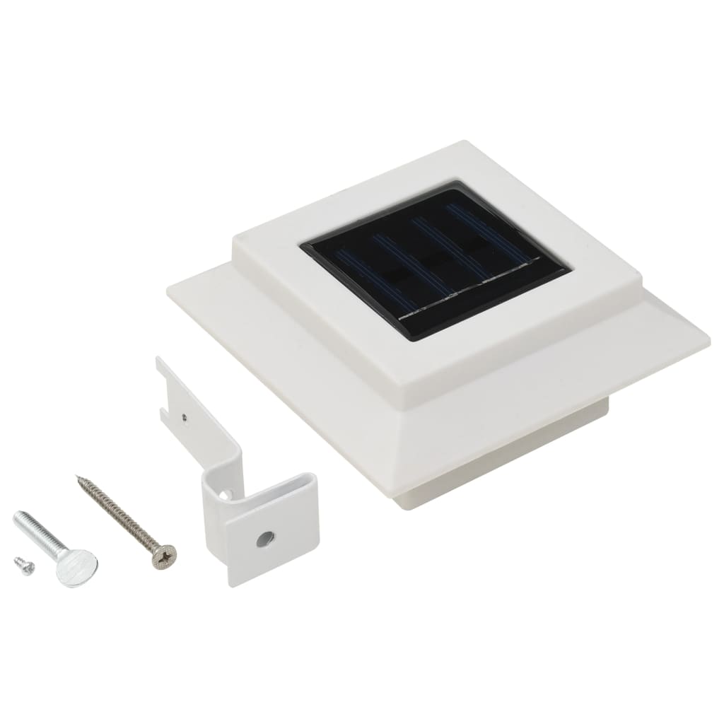 LED-solarlampen vierkant 12 cm wit 6 st - Griffin Retail