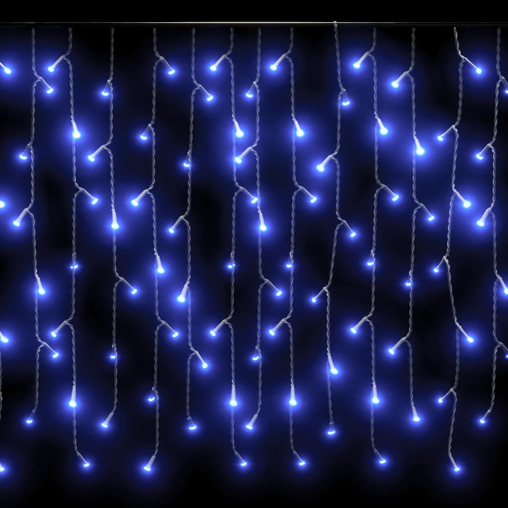 Lichtgordijn met 400 LED's en 8 functies 10 m blauw - Griffin Retail