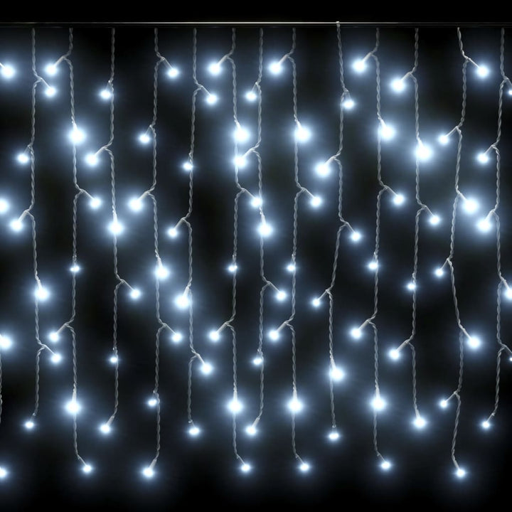 Lichtgordijn met 400 LED's en 8 functies 10 m koudwit - Griffin Retail