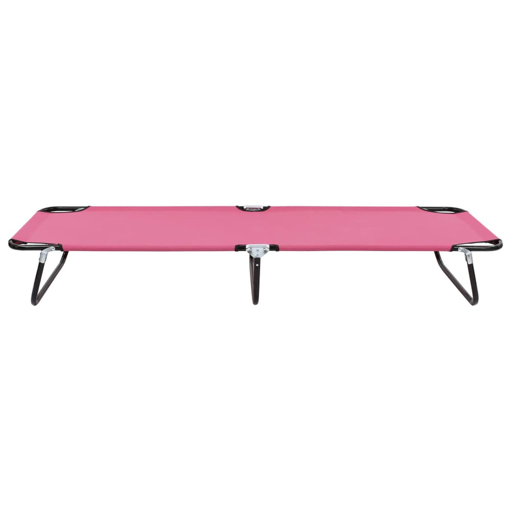 Ligbed inklapbaar staal roze - Griffin Retail