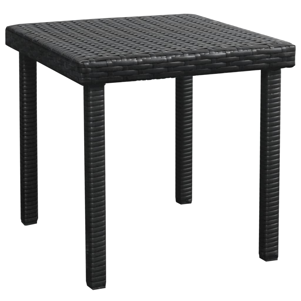 Ligbedden 2 st met tafel poly rattan zwart - Griffin Retail