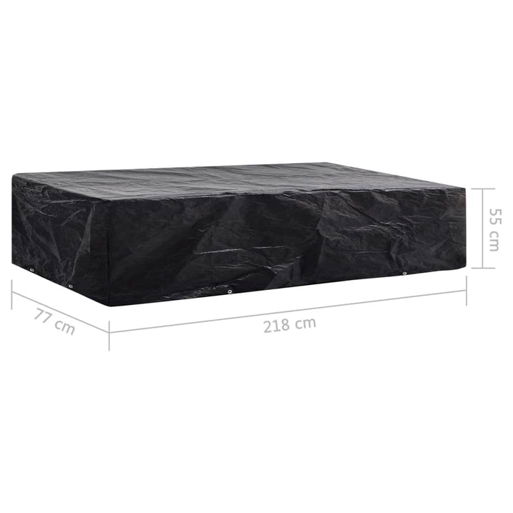 Ligbeddenhoes 2 st 8 oogjes 218x77x55 cm - Griffin Retail