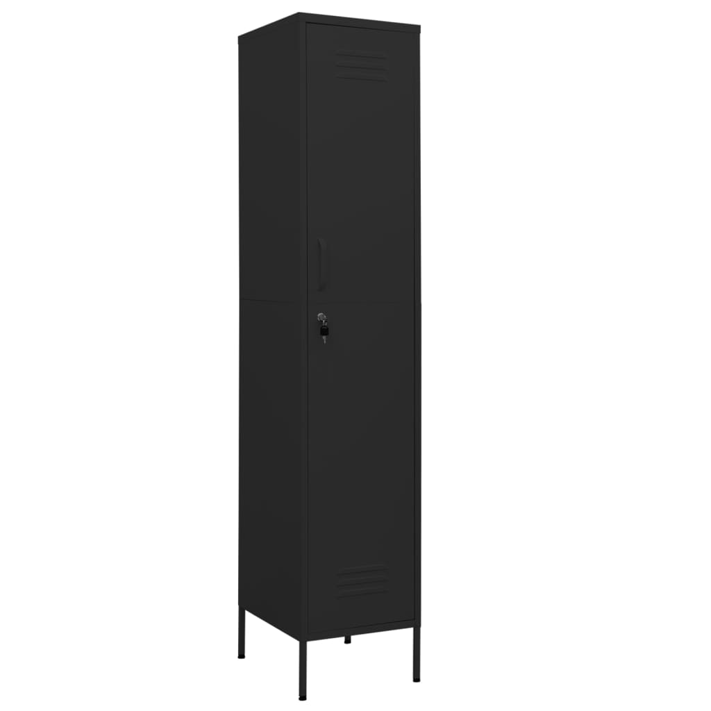 Lockerkast 35x46x180 cm staal zwart - Griffin Retail