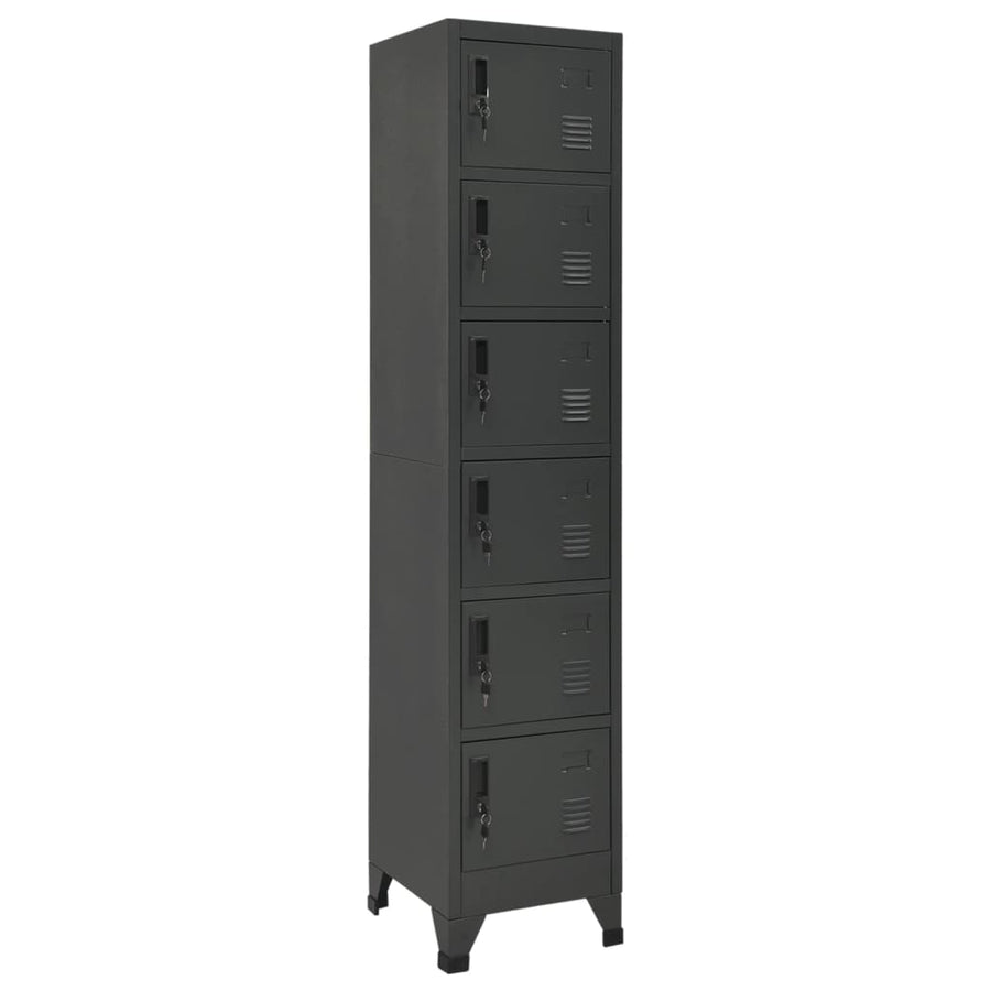 Lockerkast 38x40x180 cm staal antracietkleurig - Griffin Retail