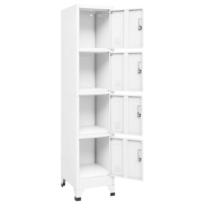 Lockerkast 38x45x180 cm staal wit - Griffin Retail