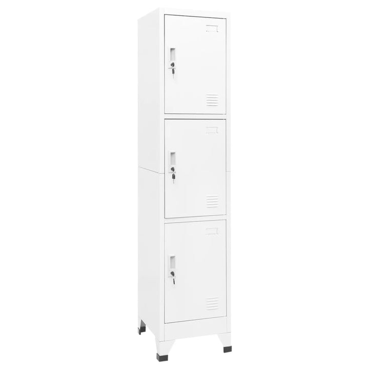 Lockerkast 38x45x180 cm staal wit - Griffin Retail