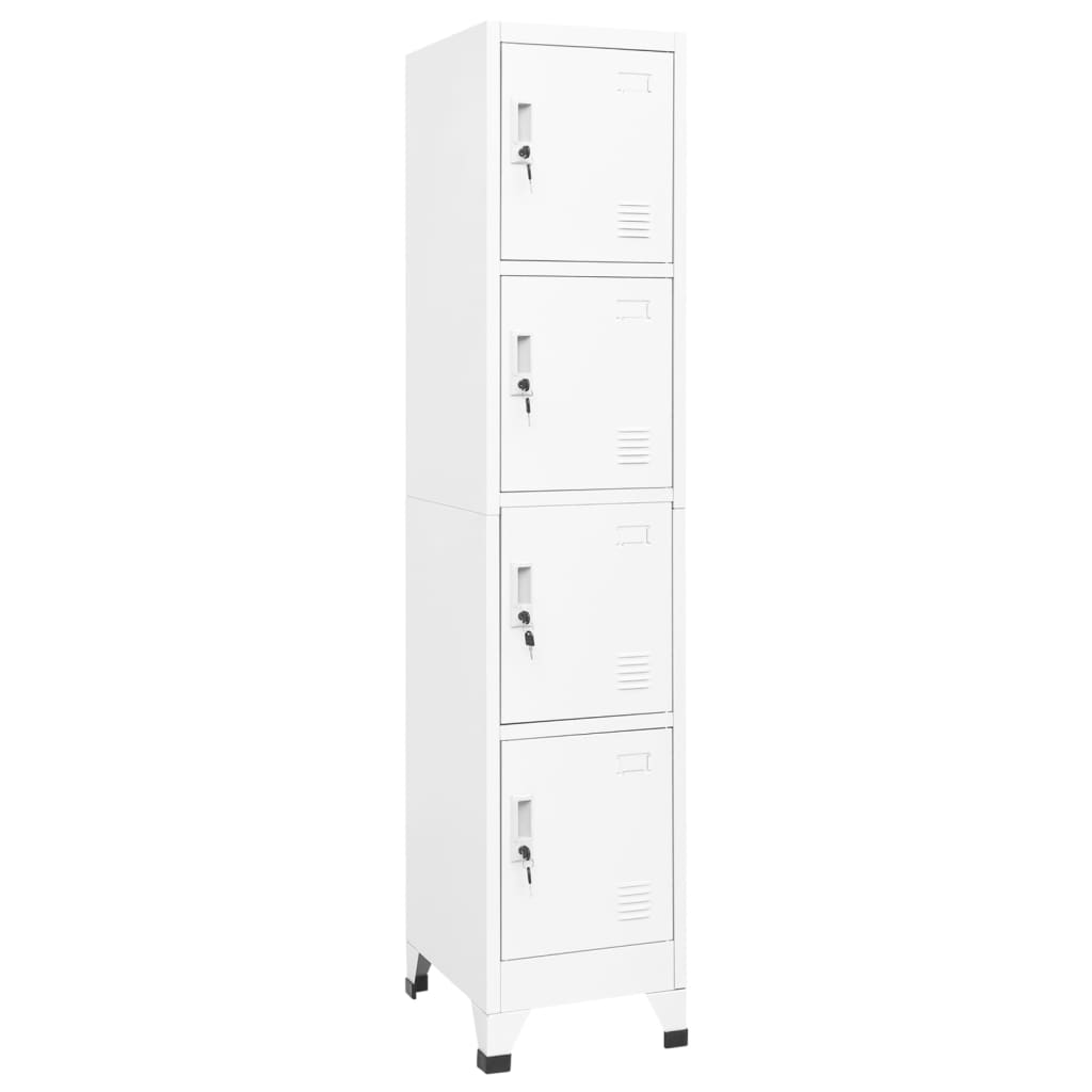 Lockerkast 38x45x180 cm staal wit - Griffin Retail