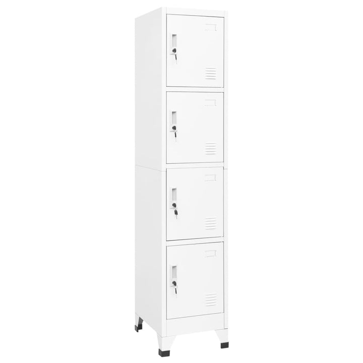 Lockerkast 38x45x180 cm staal wit - Griffin Retail