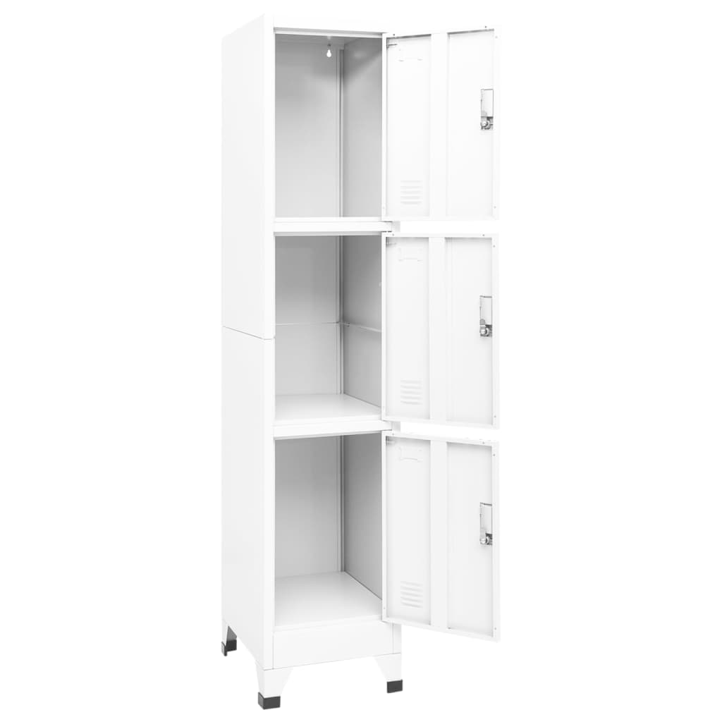 Lockerkast 38x45x180 cm staal wit - Griffin Retail