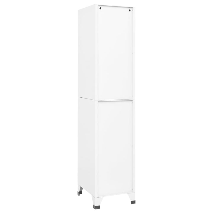 Lockerkast 38x45x180 cm staal wit - Griffin Retail