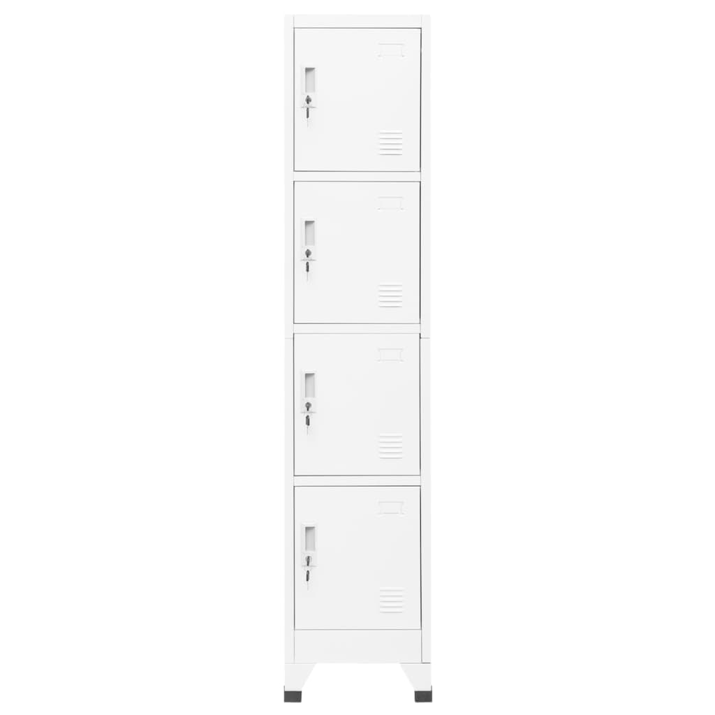 Lockerkast 38x45x180 cm staal wit - Griffin Retail