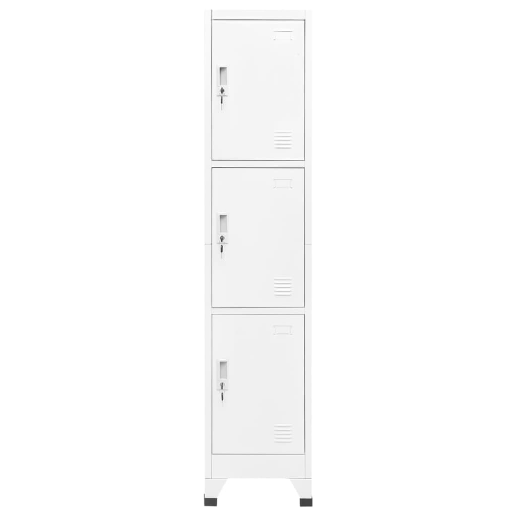 Lockerkast 38x45x180 cm staal wit - Griffin Retail