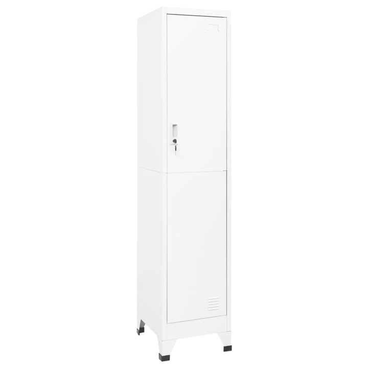 Lockerkast 38x45x180 cm staal wit - Griffin Retail