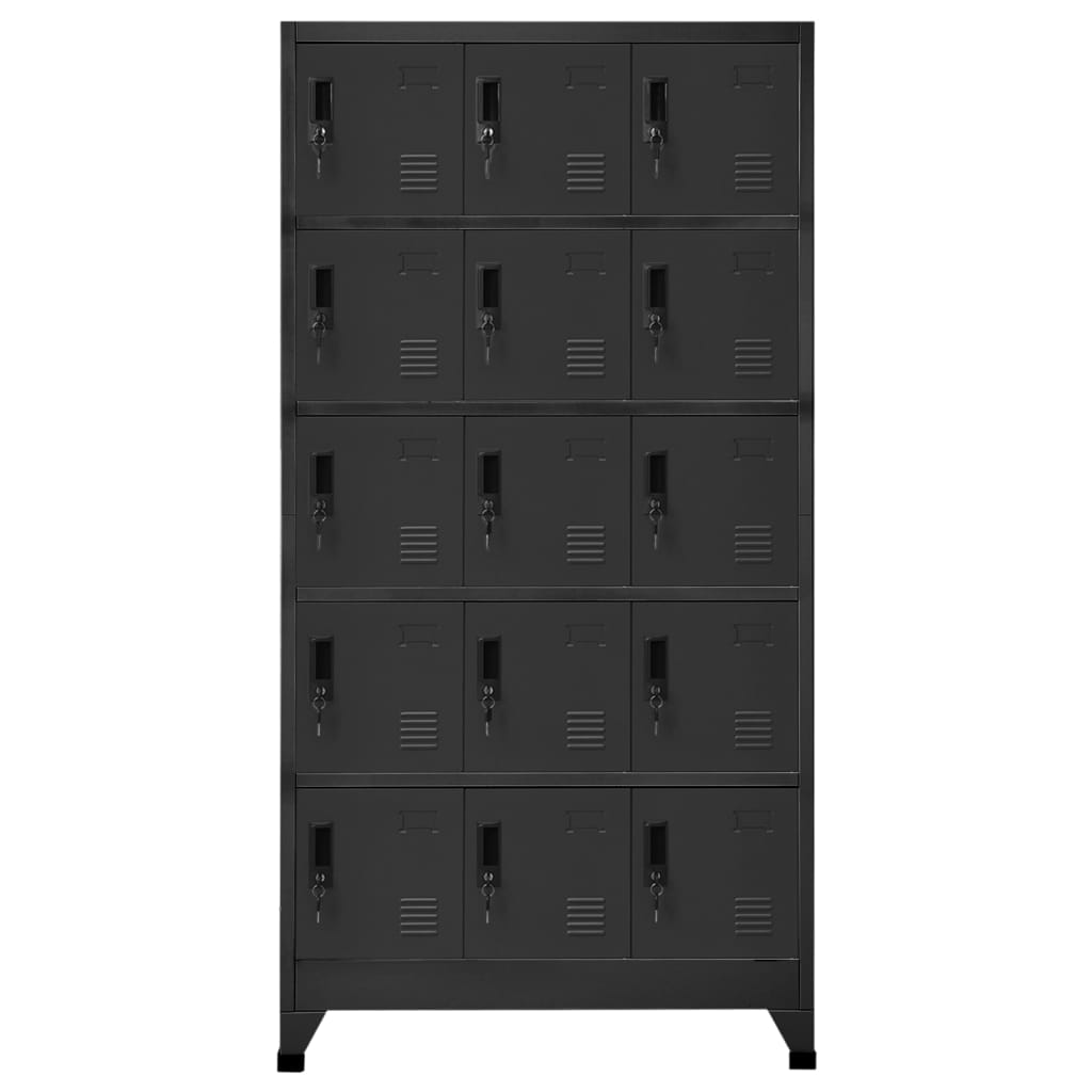 Lockerkast 90x40x180 cm staal antracietkleurig - Griffin Retail