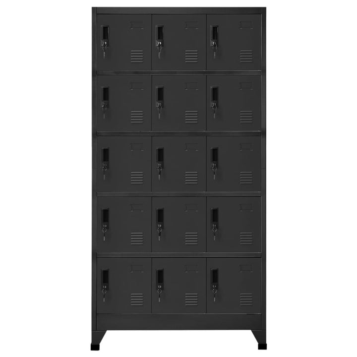 Lockerkast 90x40x180 cm staal antracietkleurig - Griffin Retail