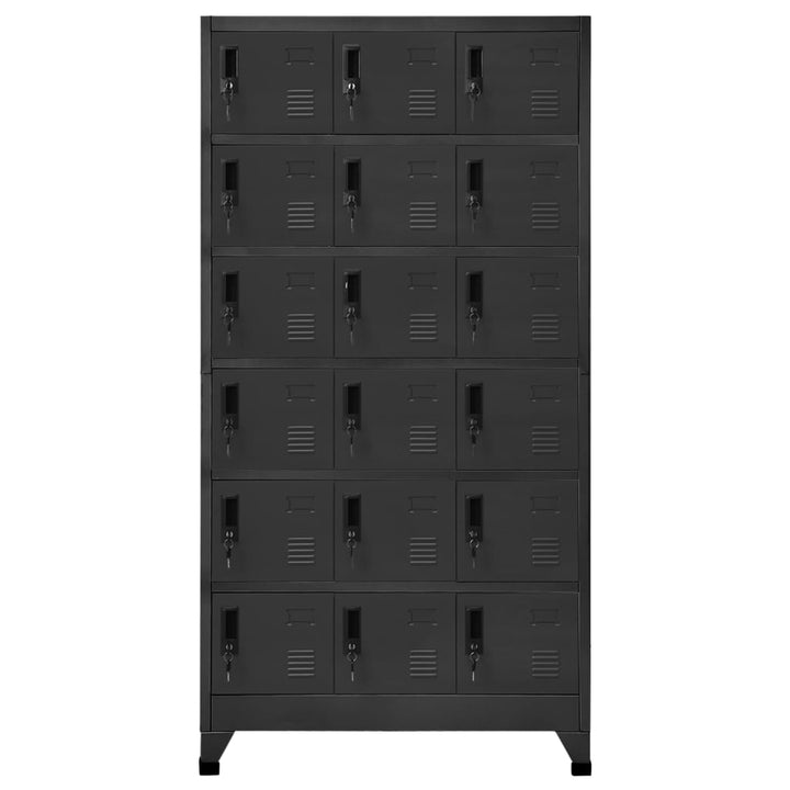 Lockerkast 90x40x180 cm staal antracietkleurig - Griffin Retail