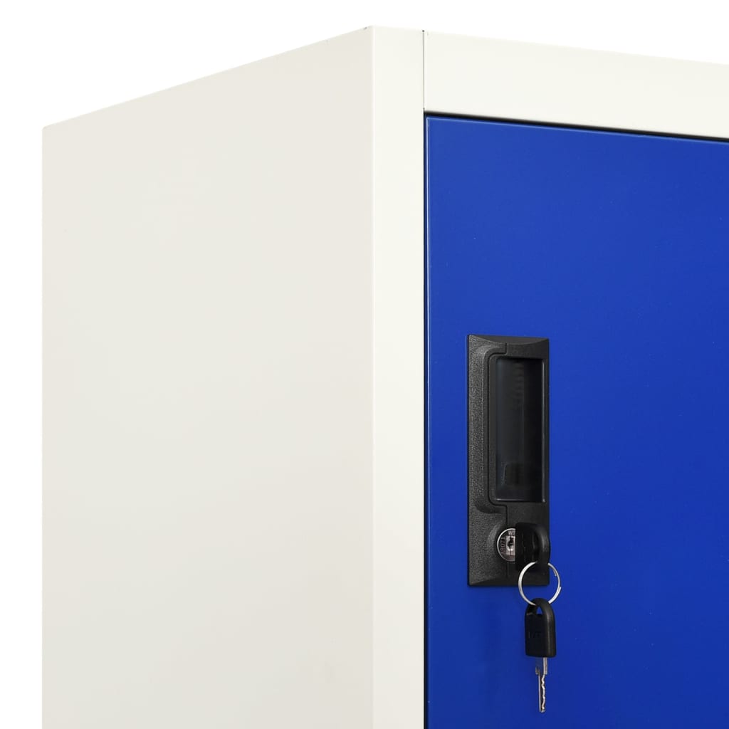 Lockerkast 90x40x180 cm staal grijs en blauw - Griffin Retail