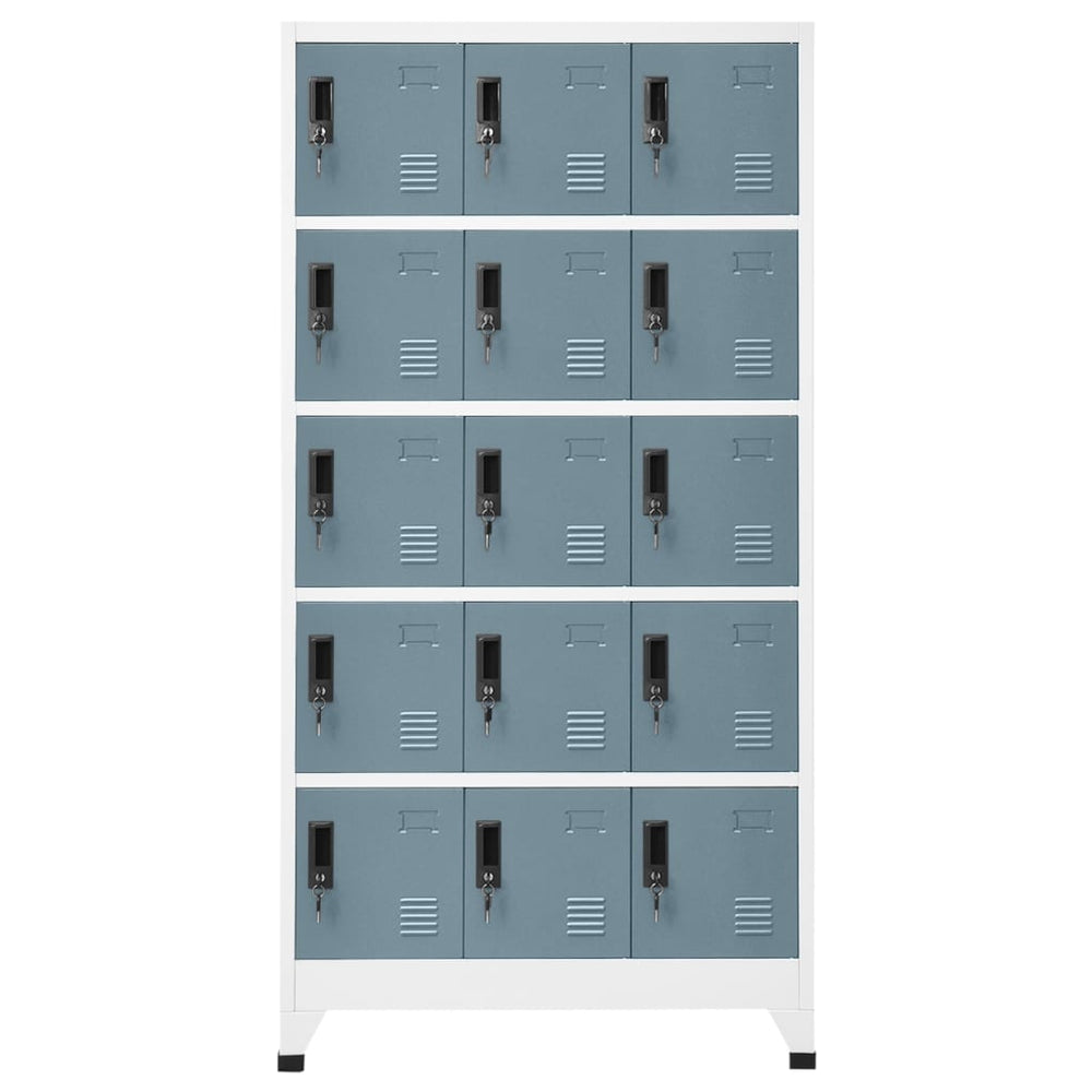 Lockerkast 90x40x180 cm staal lichtgrijs en donkergrijs - Griffin Retail