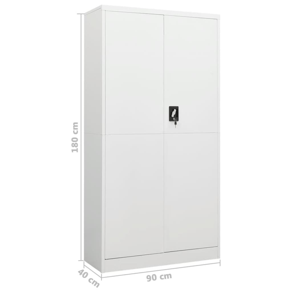 Lockerkast 90x40x180 cm staal wit - Griffin Retail