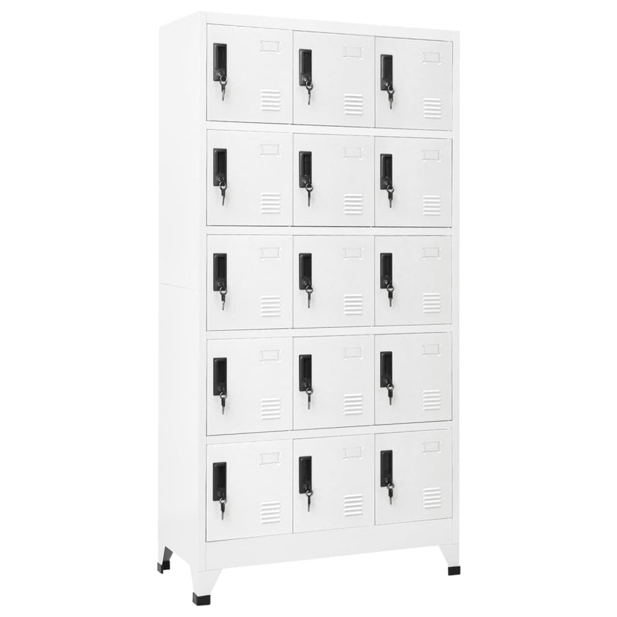 Lockerkast 90x40x180 cm staal wit - Griffin Retail