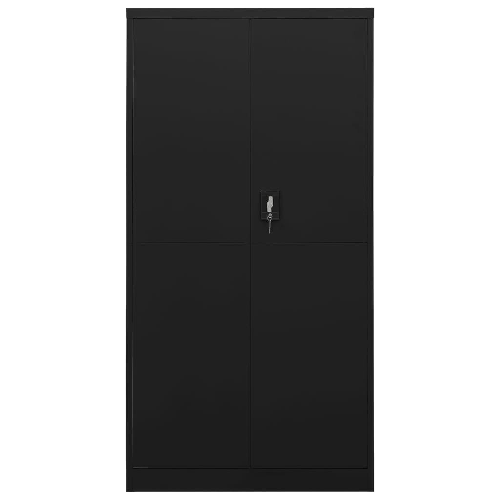 Lockerkast 90x40x180 cm staal zwart - Griffin Retail