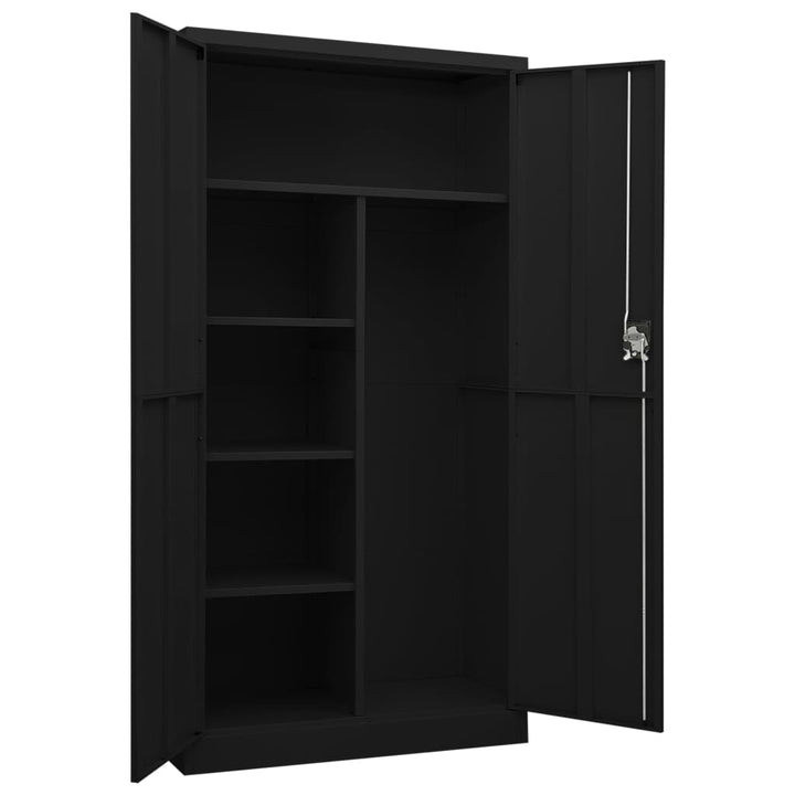 Lockerkast 90x40x180 cm staal zwart - Griffin Retail